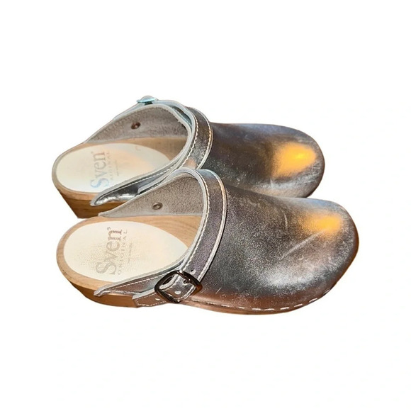 Sven Girl's Clog Silver Sling Strap Size 31/1 - Picture 2 of 8